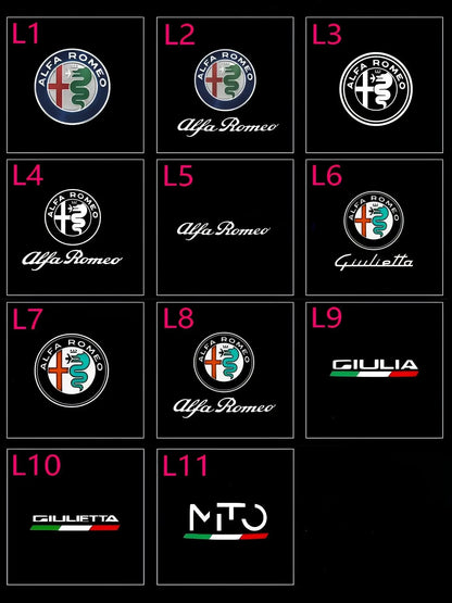 LED Car Welcome Logo Door Projector Light For Alfa Romeo Giulia Mito