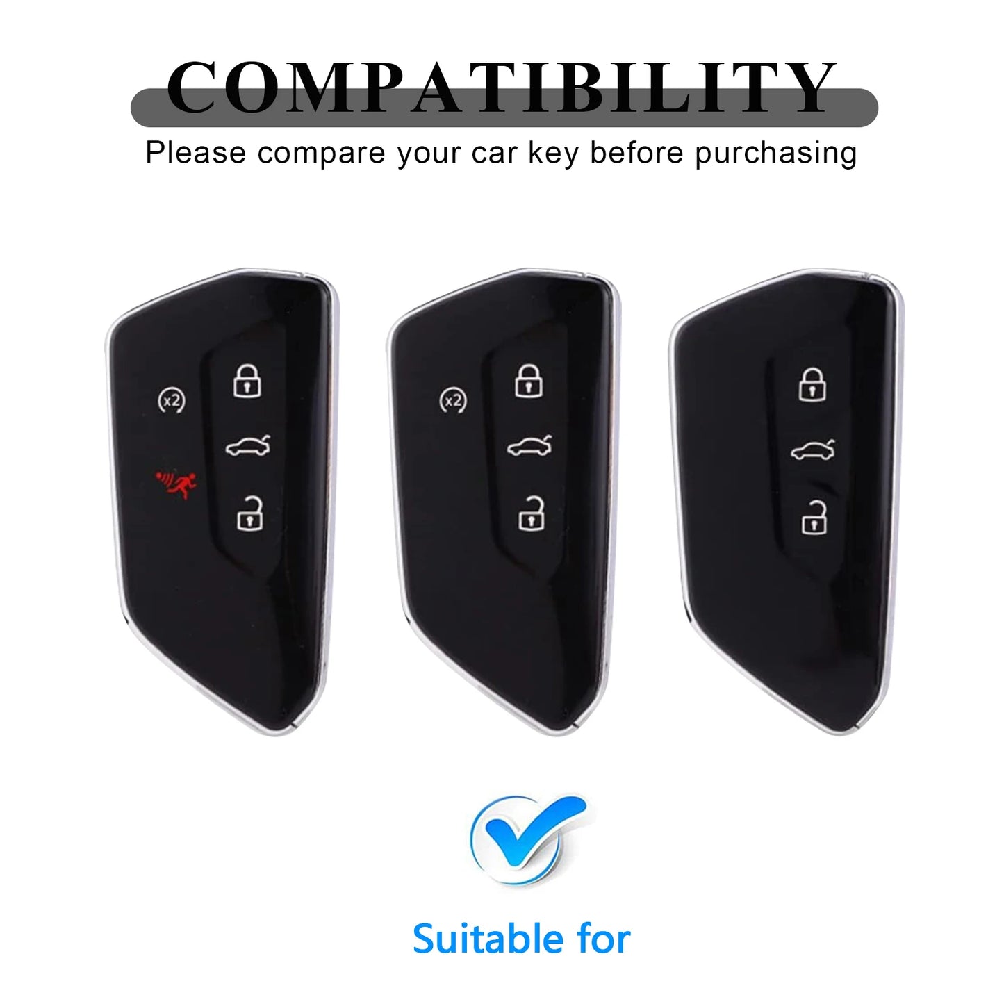 Volkswagen Golf 8 & Skoda Octavia Clear TPU Key Case
