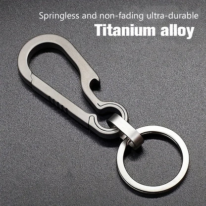 Titanium Carabiner Keychain with Bottle Opener