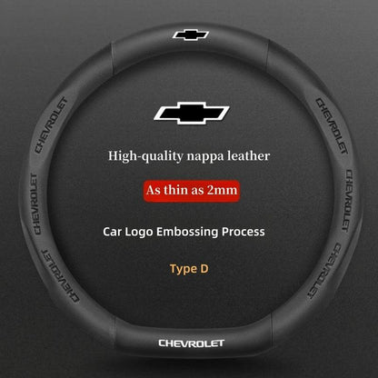 Chevrolet Cruze Silverado Tahoe 3D Embossed Steering Wheel Cover - Type D Black B
