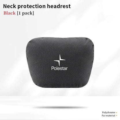 Polestar Car Headrest Neck & Lumbar Support Cushion - Black-Headrest