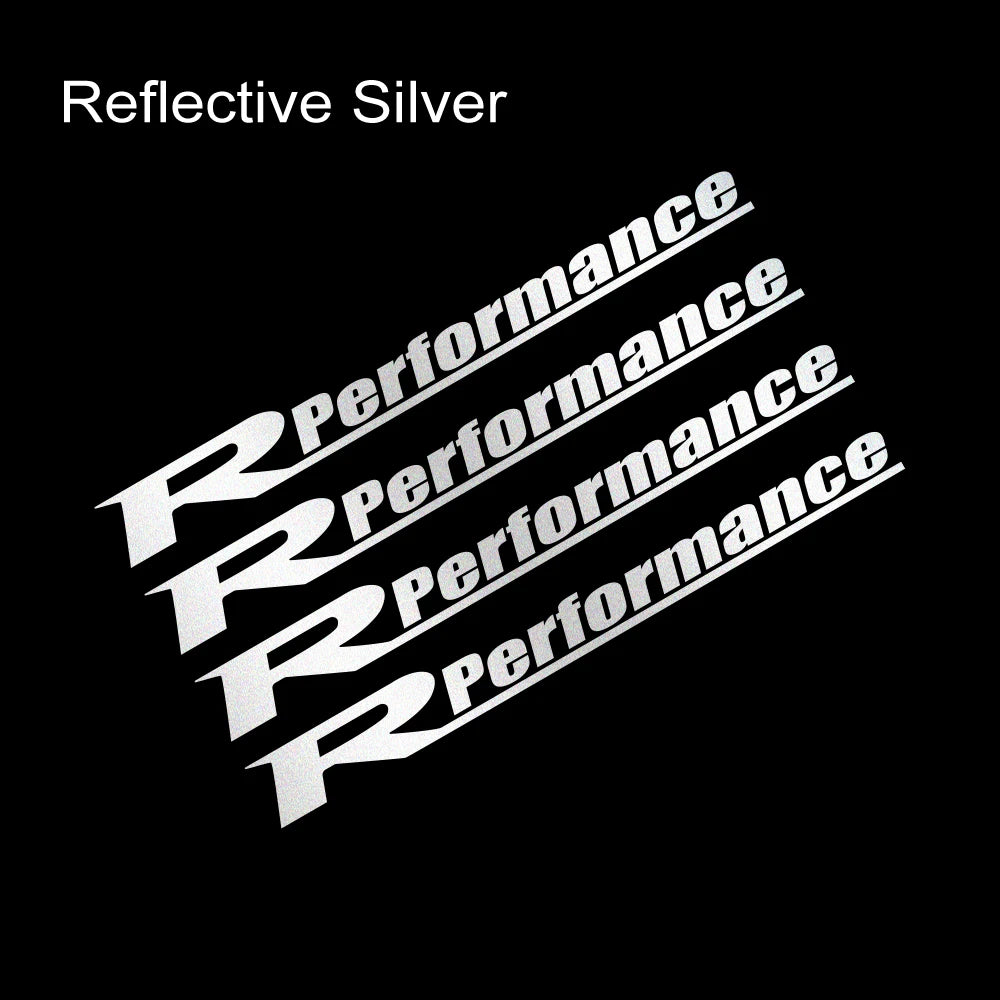 Reflective Car Wheel Stickers – Rim Hub Racing Style Vinyl Decals, Waterproof Auto Accessories - Reflective Silver / 1 Set