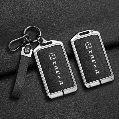 Zeekr 7X 009 007 001 NFC Zinc Alloy Leather Key Cover Case Chain