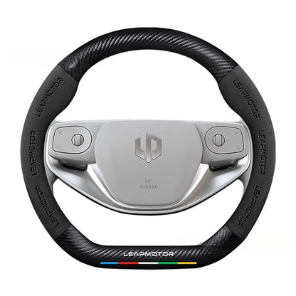 Leapmotor B10  Suede & Carbon Fiber Steering Wheel Cover