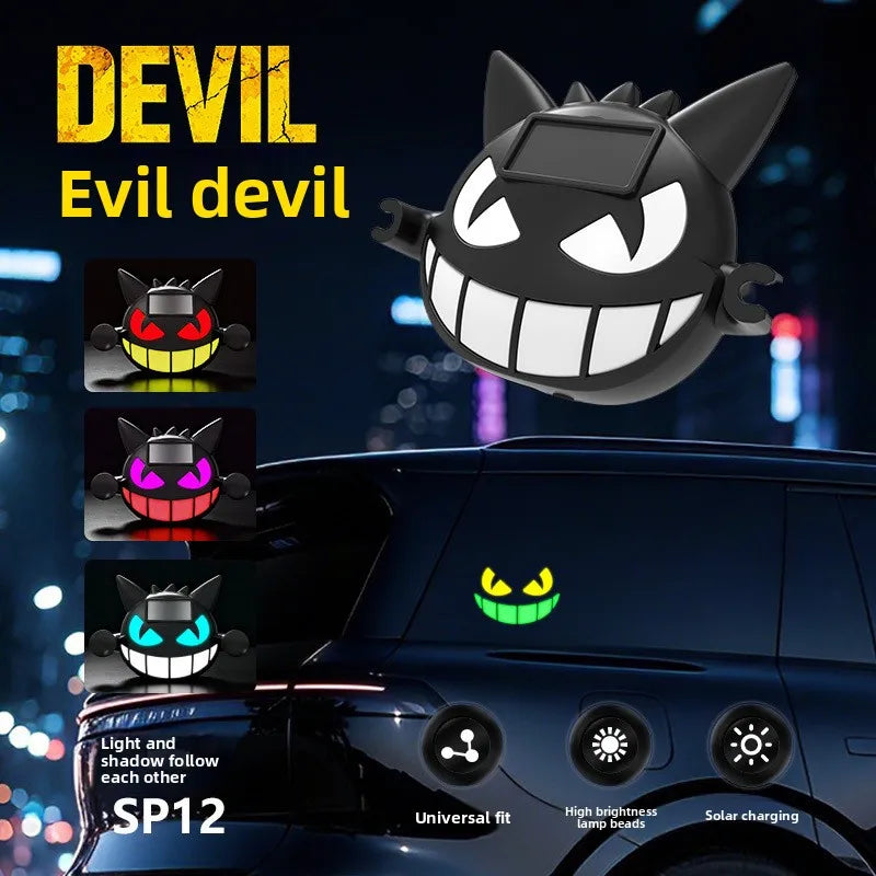 Solar Demon Eye LED Rear Window Light with Dynamic Expressions