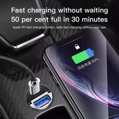 100W QC3.0 PD Fast Car Charger USB-C for Volvo XC60 XC90 S60 V60