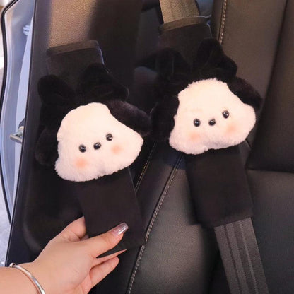 Cartoon Bow Dog Seatbelt Cover Shoulder Pad Car Safety Harness
