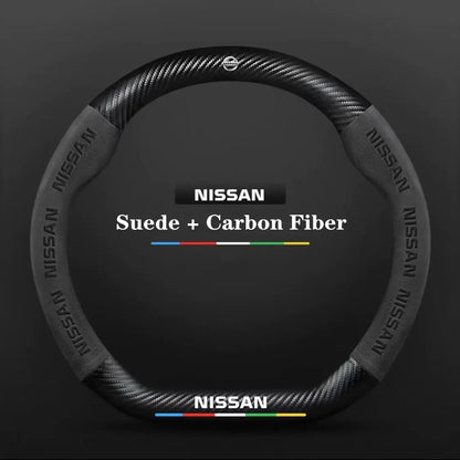 Nissan Carbon Fiber Suede Steering Wheel Cover