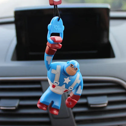 Batman/Superman & Spider-Man Car Rearview Mirror Ornament - Captain America
