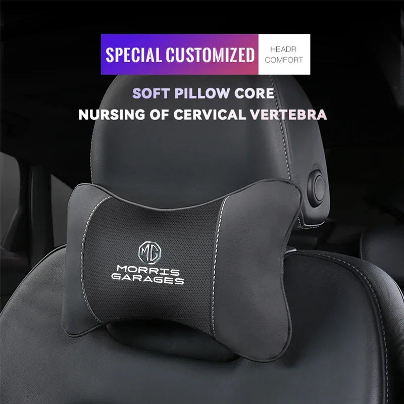 MG Car Seat Headrest & Neck Pillow - Headrest Black