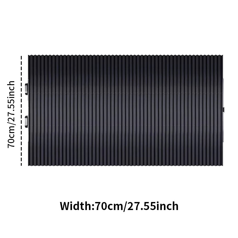Retractable Car Windshield Sunshade with Suction Cups, Front & Rear UV Blocking Foldable Sun Shade