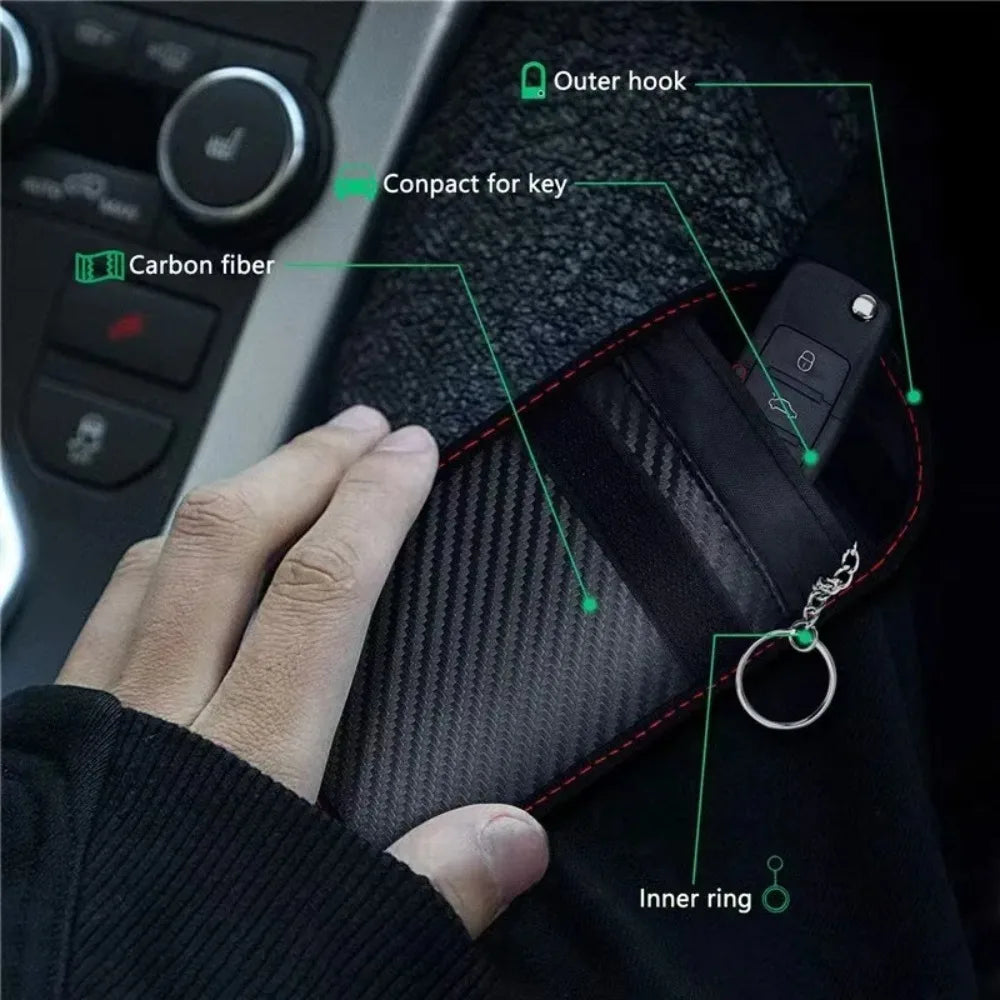 Faraday Key Fob Pouch — RFID Signal Blocking Car Key Bag
