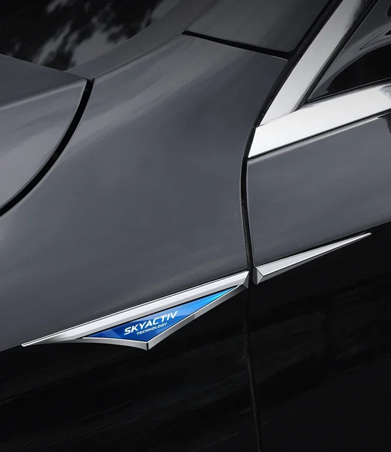 Mazda 3D Alloy Car Stickers – 2-Piece Decorative Emblem Set