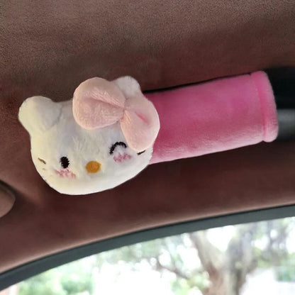 Plush Pig Rabbit Car Interior Handle Cover Universal Handbrake Case