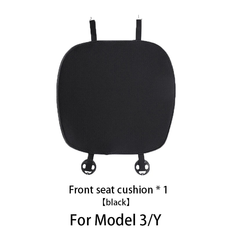 Tesla Ice Silk Seat Cushion | Model 3 & Y (2019–2025) Breathable Cover - T-M3Y-F01-white