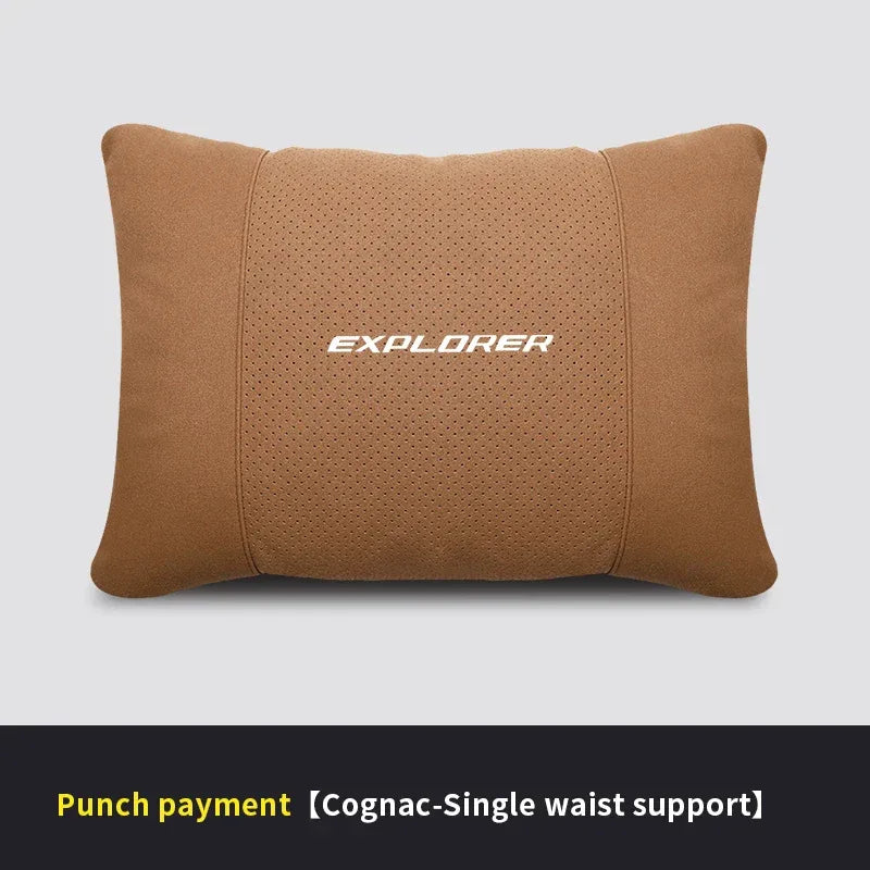 Ford Explorer 5-Color Car Headrest Neck & Lumbar Support Pillow - Cognac Waist Pillow