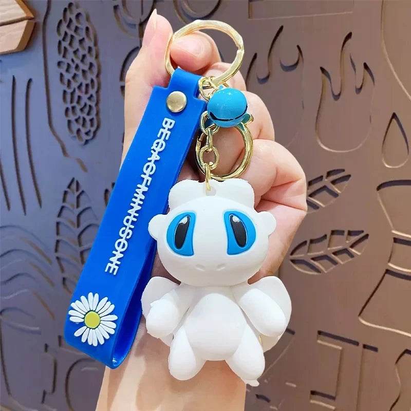Kawaii Toothless Dragon Keychain – Bag Pendant - White
