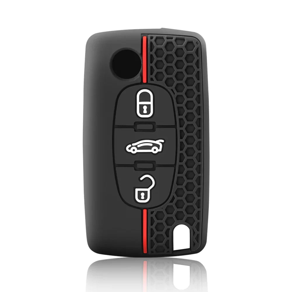Peugeot Silicone Flip Key Cover — 107, 207, 307, 308, 3008