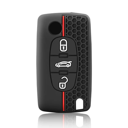 Peugeot Silicone Flip Key Cover — 107, 207, 307, 308, 3008