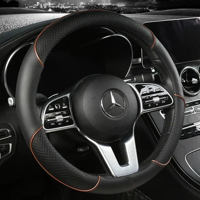 SEAT Microfibre Steering Wheel Cover - Brown