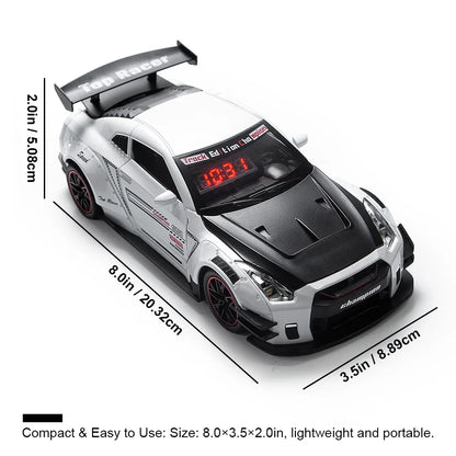 GTR Sports Car Alarm Clock with Engine Sound & Mist Sprayer Desktop Decor