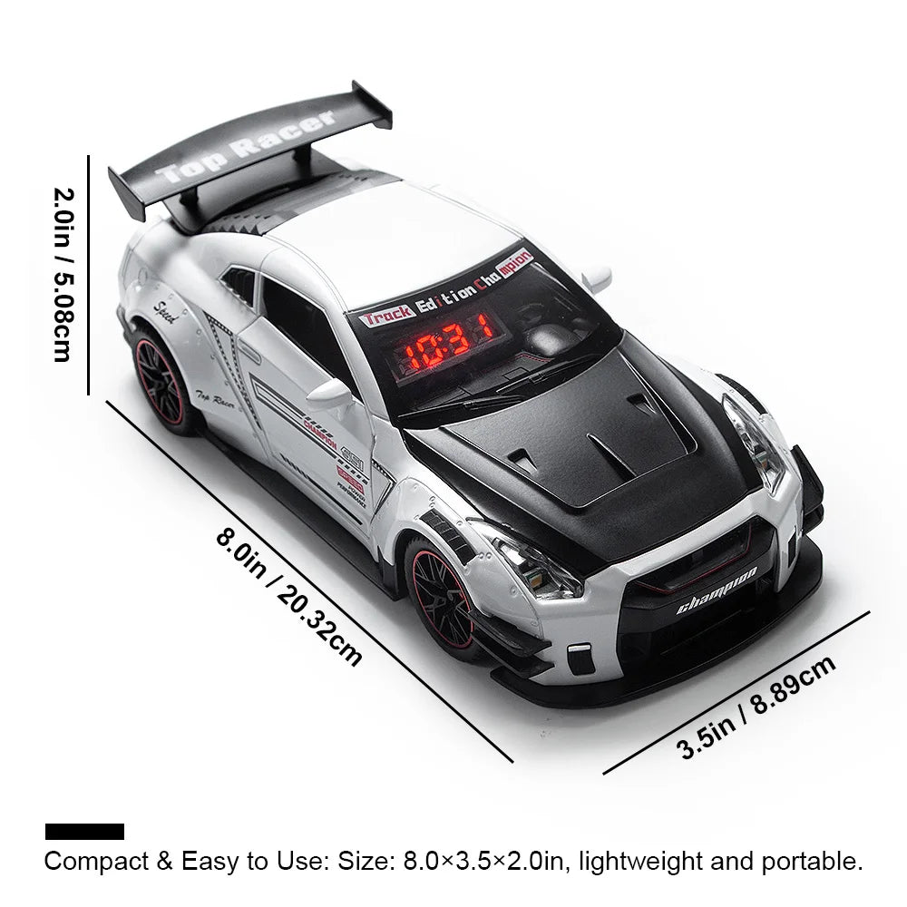 Rechargeable LED Hypercar Model Alarm Clock with Remote Control