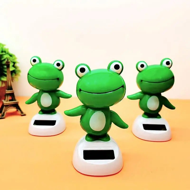 Cute Frog Solar Bobblehead – Solar Powered Shaking Head Car Ornament