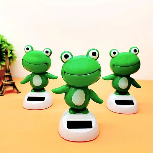Cute Frog Solar Bobblehead – Solar Powered Shaking Head Car Ornament