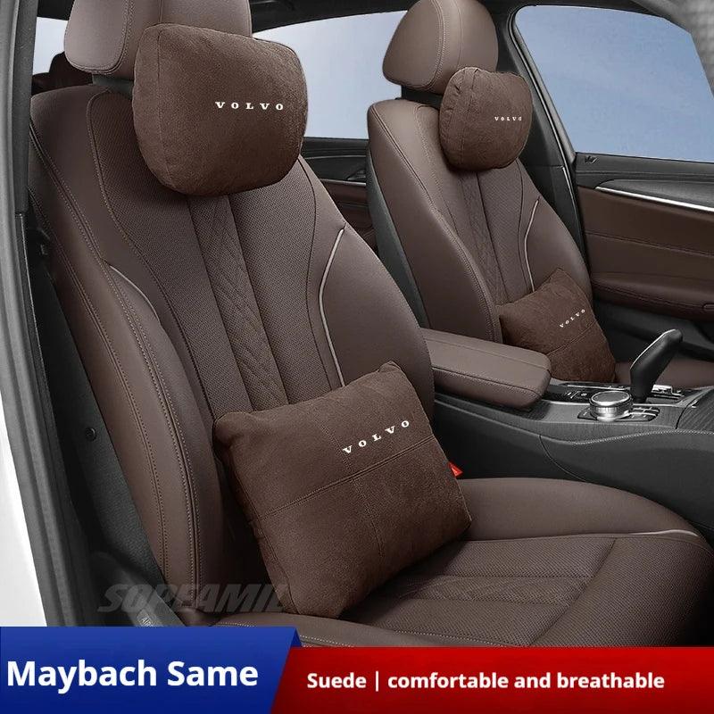 Volvo Car Headrest & Lumbar Support Pillow - Orange Headrest