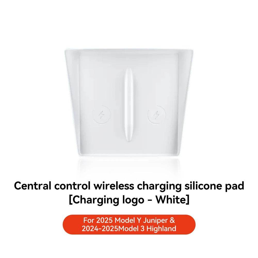 Wireless Charging Pad – Fits Tesla Model 3/Y (2021–2025 Highland/Juniper) - White