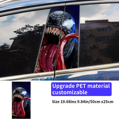 Venom Car Stickers – B-Pillar Center Column Vinyl Decals, Waterproof & Scratch-Proof - 1