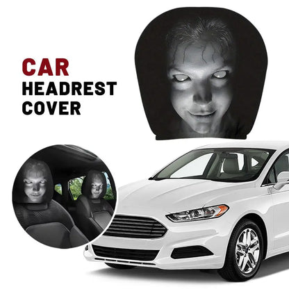 Horror Design Car Headrest Covers 2-Pack Universal Breathable Elastic Fit
