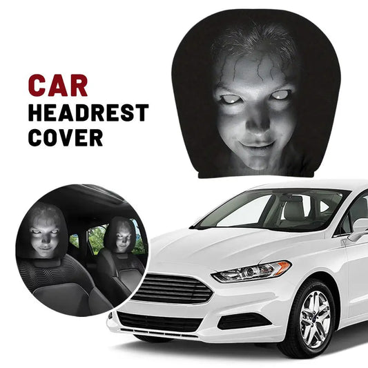 Horror Design Car Headrest Covers 2-Pack Universal Breathable Elastic Fit