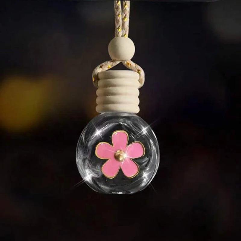 Cartoon Car Glass Aromatherapy Bottle Mirror Dashboard Pendant