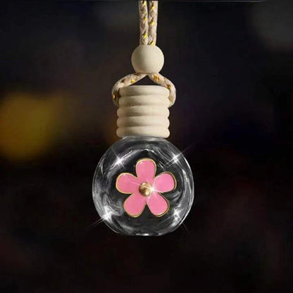 Cartoon Car Glass Aromatherapy Bottle Mirror Dashboard Pendant