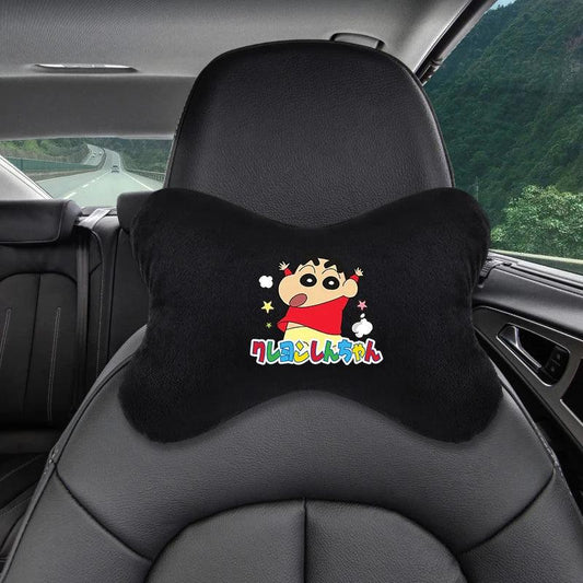 Crayon Shin-chan Car Neck Pillow - Cartoon Headrest Cushion Support
