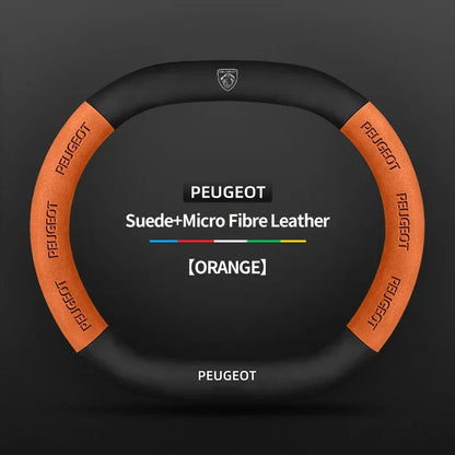 Peugeot 3008 4008 5008 208 2008 Suede Leather Steering Wheel Cover