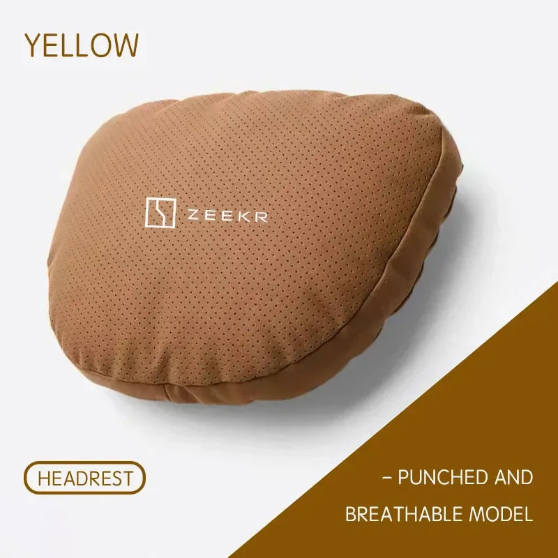 Zeekr Car Headrest & Lumbar Support Pillow - headrest yellow