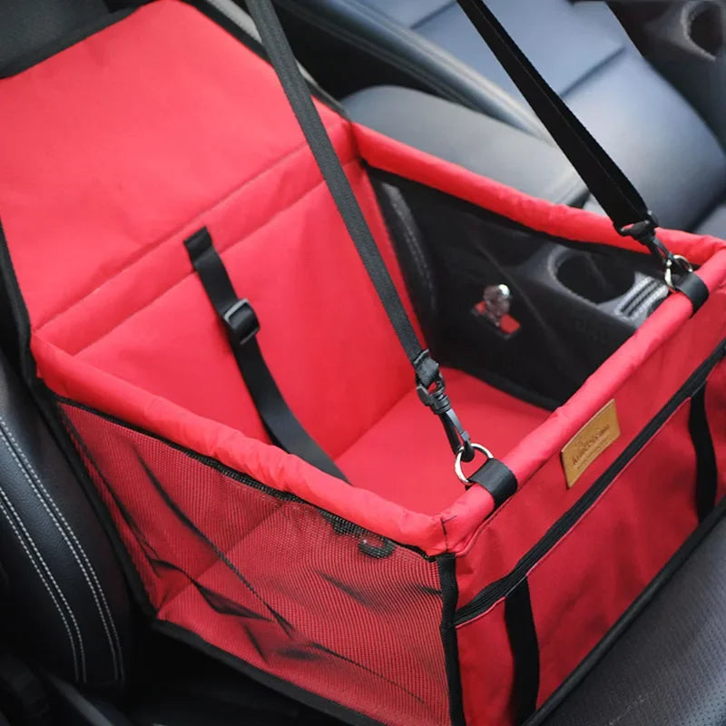 Pet Car Seat Bag – Mesh Hanging Travel Accessory, Waterproof Dog Mat & Blanket - A