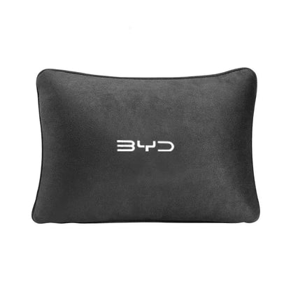 BYD Car Headrest & Waist Pillow - Lumber Support Pillow- Black