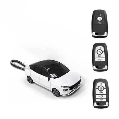 Ford Car-Shaped Key Fob Cover – Mustang, Focus, F-150 & More - Wihte color
