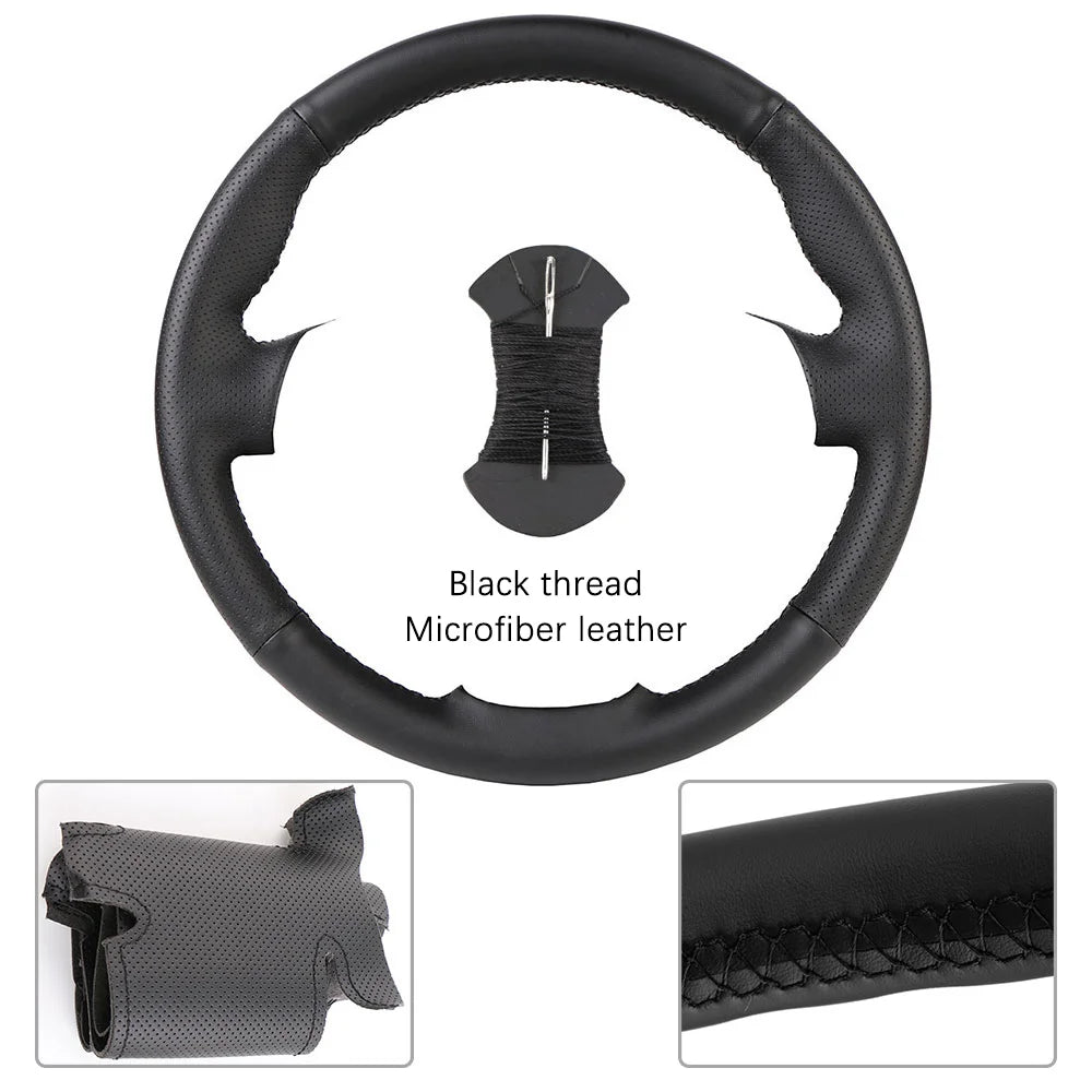Renault and Dacia Stitch-On Steering Wheel Cover - Black Thread (Type A)