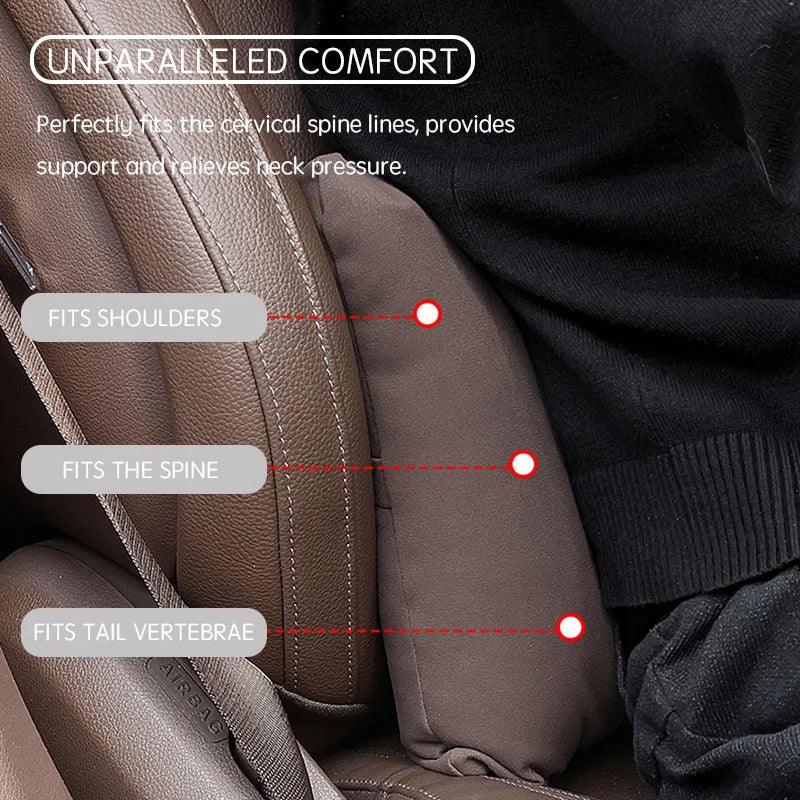 Zeekr Car Headrest & Lumbar Support Pillow - headrest black