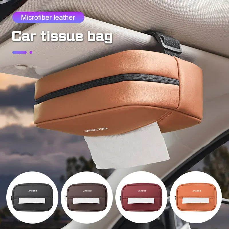 Leather Tissue Box Holder Car Seat Back Organizer Chery Jaecoo J7 J8
