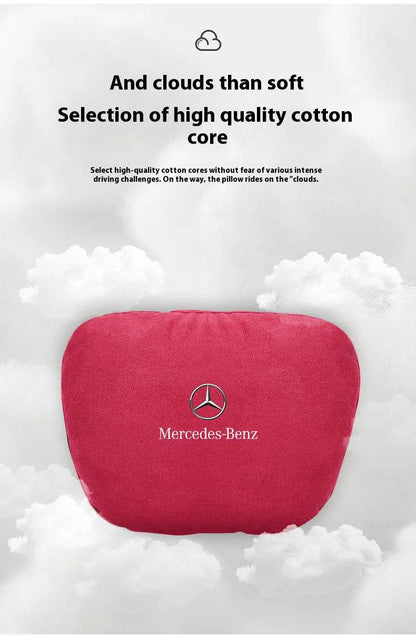 Mercedes-Benz Neck Pillow & Lumbar Support Cushion | For A B C E S V R-Class, CLA, GLA, GLB, GLC, GLE, SLK, A45, C43 - 