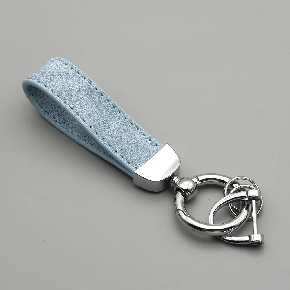 Custom Laser Engraved Suede Leather Keychain - Personalized Logo