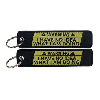 Embroidered Keys Tag Keychain - Personalized Key Identifier Fob