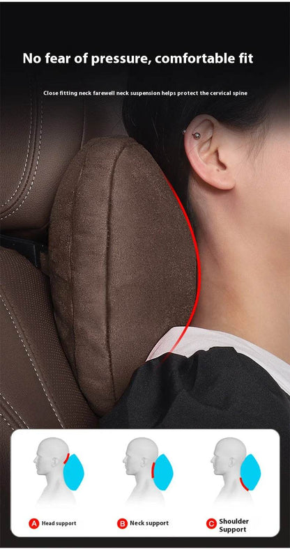 Mercedes-Benz Neck Pillow & Lumbar Support Cushion | For A B C E S V R-Class, CLA, GLA, GLB, GLC, GLE, SLK, A45, C43 - 