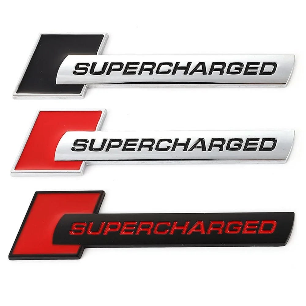 Supercharged 3D Car Badge