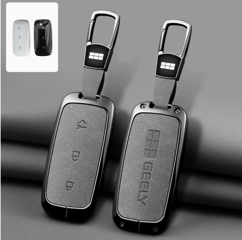 Zinc Alloy Leather Key Case Cover For Geely Galaxy EX5 E5 L6 L7